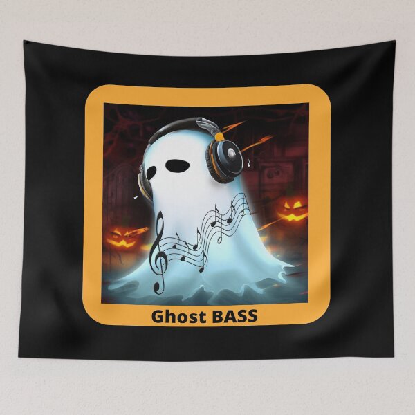 Item preview, ghost in headphones listens to music helloween designed and sold by PolishBrand.