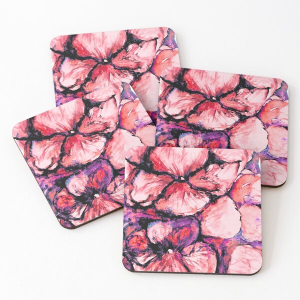 Item preview, Red Aquarelle Watercolour Flowers by Katarzyna Zachtej designed and sold by pracovniakejzi.