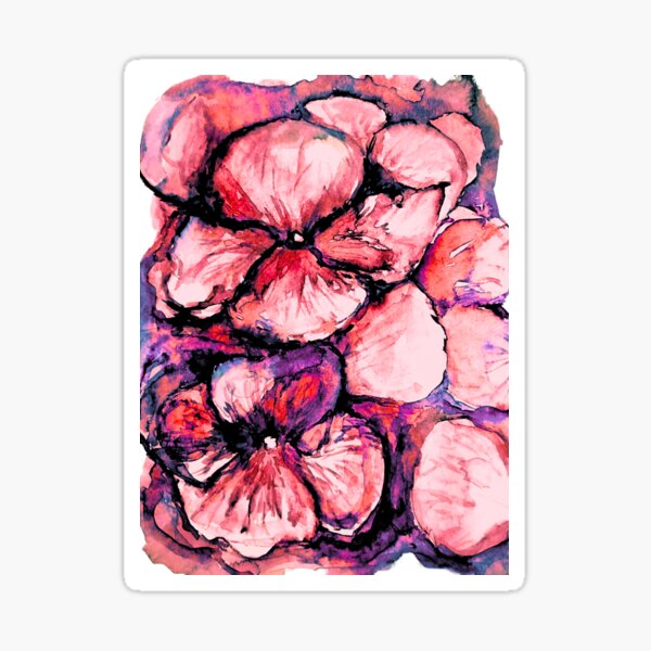 Item preview, Red Aquarelle Watercolour Flowers by Katarzyna Zachtej designed and sold by pracovniakejzi.