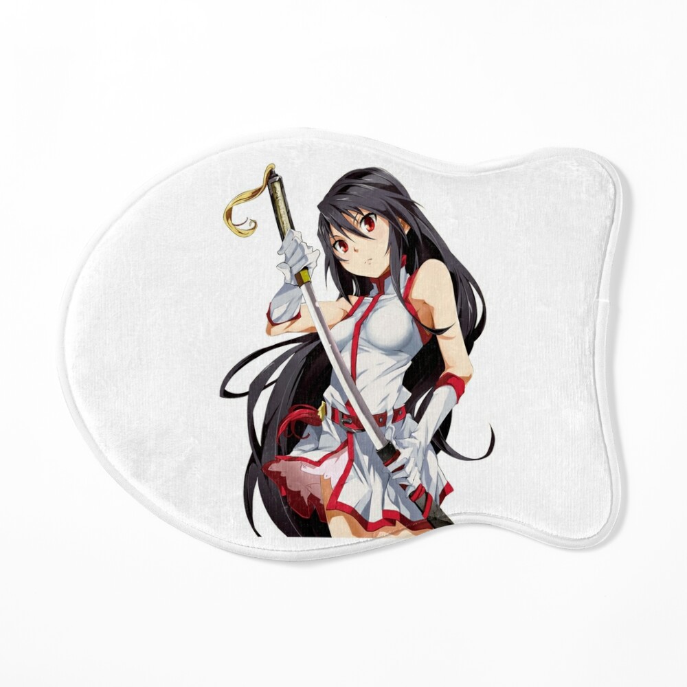 Anime girl red eyes katana black hair akame ga kill Custom Gaming Mat Desk