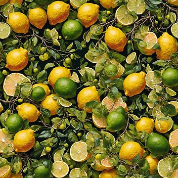 Artwork thumbnail, Lemons and Limes pattern by DJALCHEMY