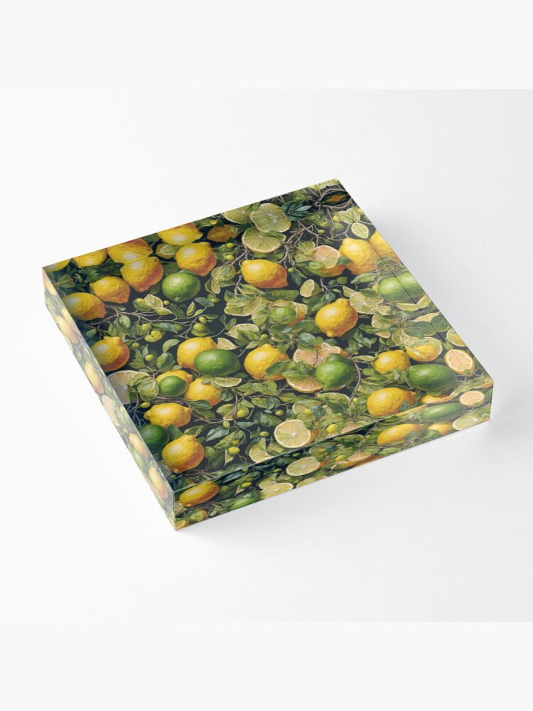 Thumbnail 3 of 5, Acrylic Block, Lemons and Limes pattern designed and sold by DJALCHEMY.