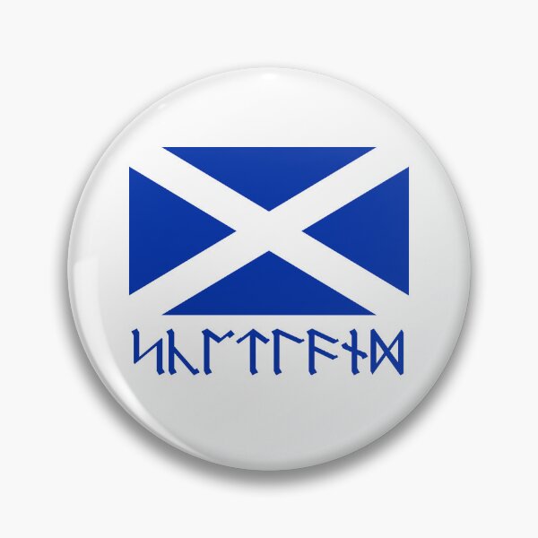 Item preview, Runic Scottish Flag (Blue on White) designed and sold by DungeonPunkFey.