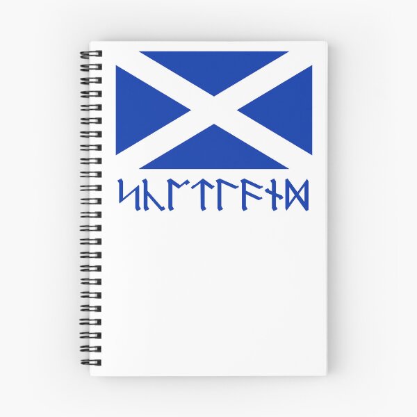 Item preview, Runic Scottish Flag (Blue on White) designed and sold by DungeonPunkFey.