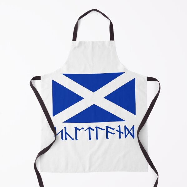 Item preview, Runic Scottish Flag (Blue on White) designed and sold by DungeonPunkFey.
