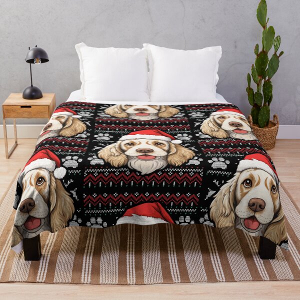 Item preview, Clumber Spaniel Ugly Sweater Christmas designed and sold by rafaeltto.