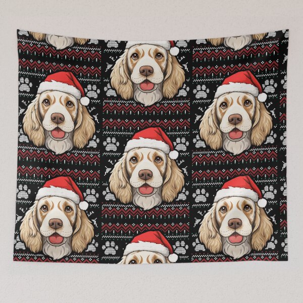 Item preview, Clumber Spaniel Ugly Sweater Christmas designed and sold by rafaeltto.