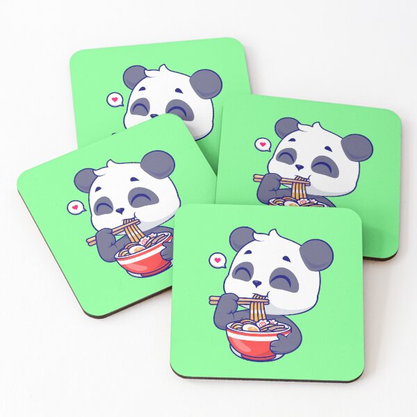 Item preview, Adorable Panda Enjoying Ramen Noodles - Cartoon Vector Illustration designed and sold by hjian8219.