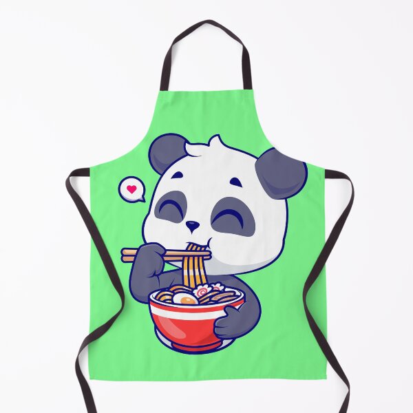 Item preview, Adorable Panda Enjoying Ramen Noodles - Cartoon Vector Illustration designed and sold by hjian8219.