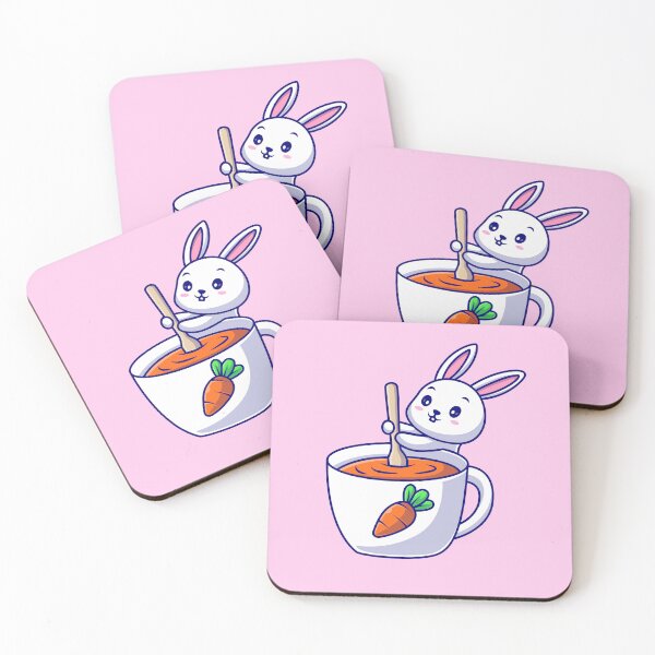 Item preview, Adorable Rabbit Mixing Carrot Juice - Cartoon Vector Icon Illustration designed and sold by hjian8219.