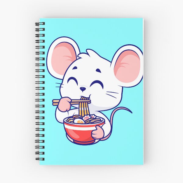 Item preview, Charming Mouse Enjoying Ramen Noodles - Cartoon Vector Icon Illustration designed and sold by hjian8219.