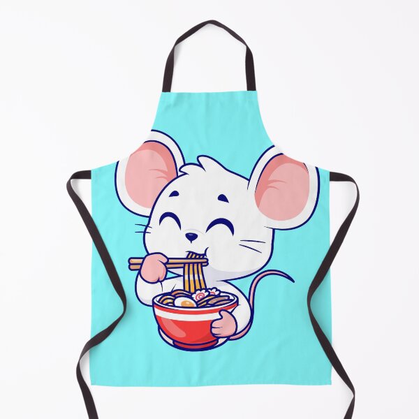 Item preview, Charming Mouse Enjoying Ramen Noodles - Cartoon Vector Icon Illustration designed and sold by hjian8219.