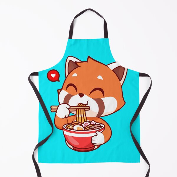 Item preview, Irresistibly Cute Red Panda Savoring Ramen Noodles - Cartoon Vector Icon Illustration designed and sold by hjian8219.
