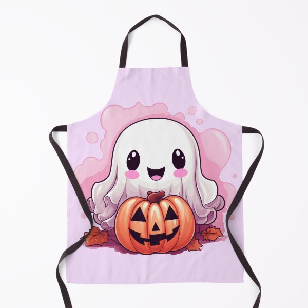 Item preview, Cute Pink Ghost with Pumpkin  designed and sold by ArtFromBeyond.
