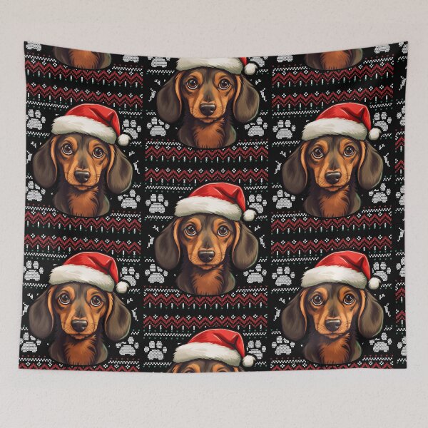 Aperçu de l'œuvre Dachshund Ugly Sweater Christmas créée et vendue par rafaeltto.