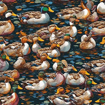 Artwork thumbnail, Mallard Ducks pattern by DJALCHEMY