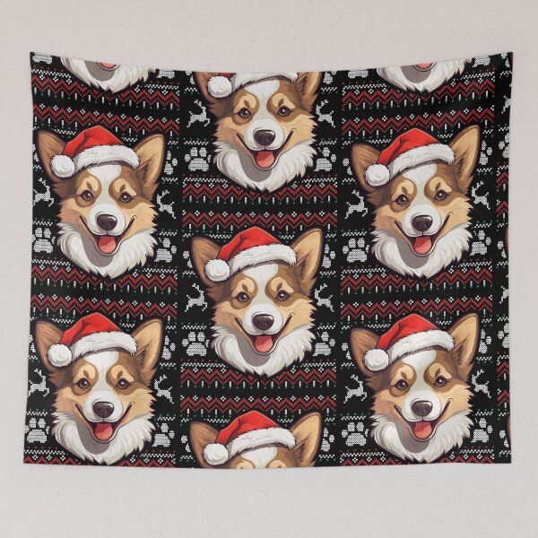 Item preview, Dilute Sable Corgi Ugly Sweater Christmas designed and sold by rafaeltto.