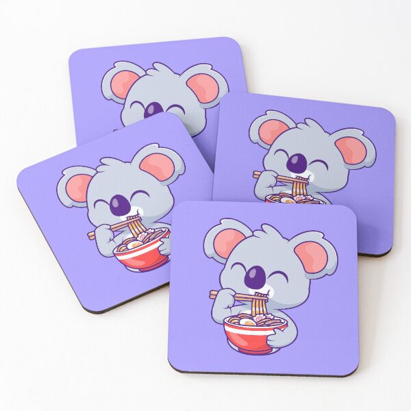 Item preview, Charming Koala Savoring Ramen Noodles - Cartoon Vector Icon Illustration designed and sold by hjian8219.