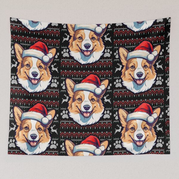 Item preview, Dilute Sable Corgi Ugly Sweater Christmas designed and sold by rafaeltto.