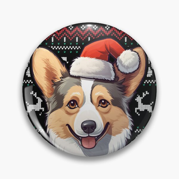 Item preview, Dilute Tricolor Corgi Ugly Sweater Christmas designed and sold by rafaeltto.