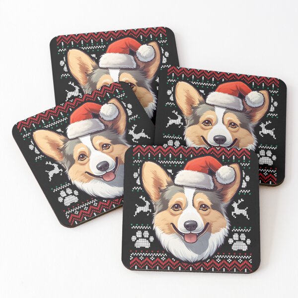 Item preview, Dilute Tricolor Corgi Ugly Sweater Christmas designed and sold by rafaeltto.