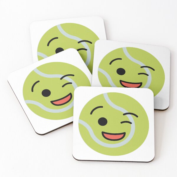 Artikelvorschau, Wink Face Emoji Tennisball entworfen und verkauft von Sports-Stickers.