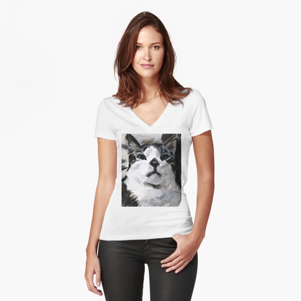 Item preview, Fitted V-Neck T-Shirt designed and sold by rontaylorcrouch.