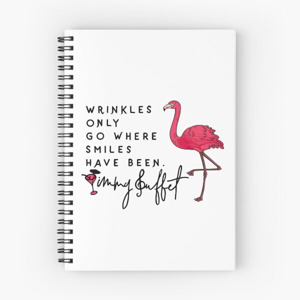 Item preview, Wrinkles Only Go Where Smiles Have Been Cute Flamingo Design  designed and sold by DrawHandArt.