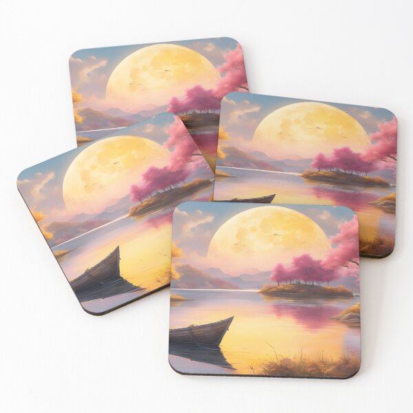 Item preview, Surreal Lake Landscape Sunset Landscape designed and sold by My Artprintz.