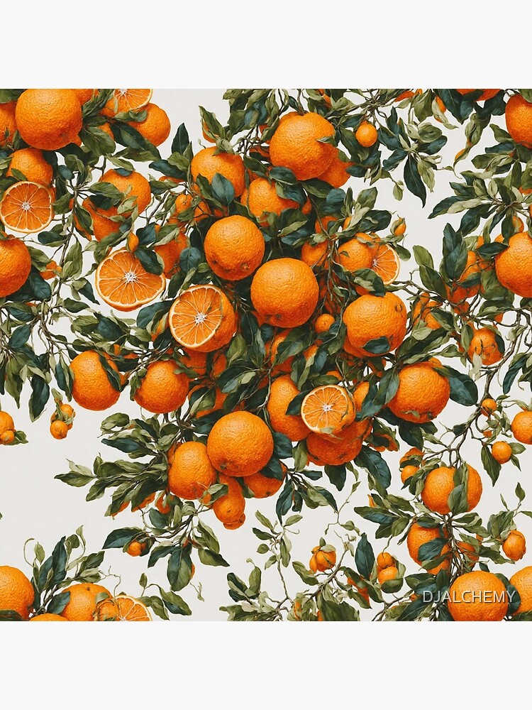 Thumbnail 3 of 3, Art Print, Oranges pattern designed and sold by DJALCHEMY.