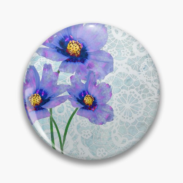 Item preview, Lavender Cosmos And Lace Flower Art designed and sold by Sharon Cummings Art.