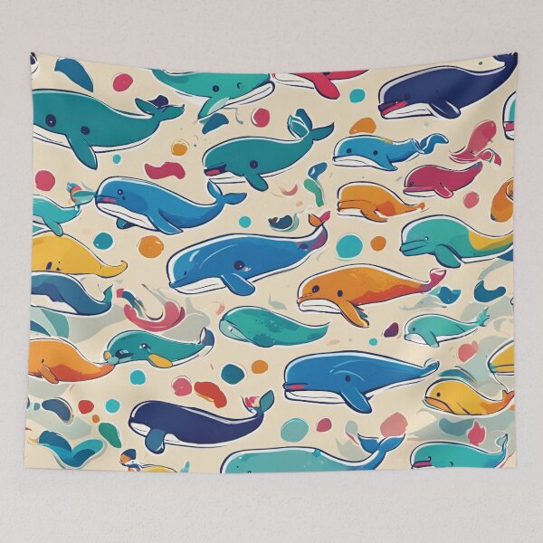 Item preview, Cute Whales Pattern designed and sold by SeamCraft.