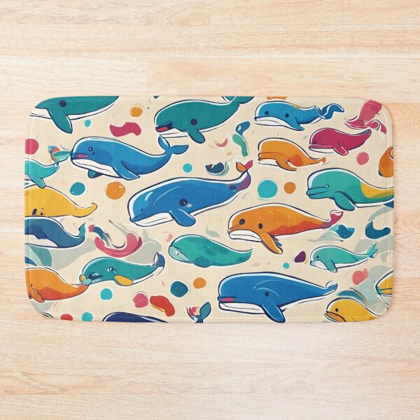 Item preview, Cute Whales Pattern designed and sold by SeamCraft.