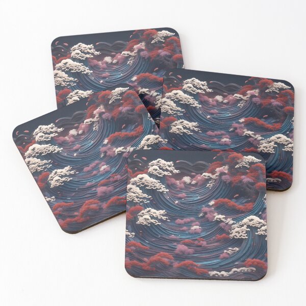 Item preview, 3d Japanese waves Patter, designed and sold by SeamCraft.