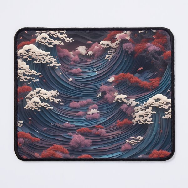 Item preview, 3d Japanese waves Patter, designed and sold by SeamCraft.