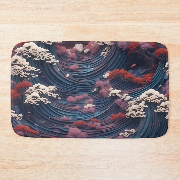 Item preview, 3d Japanese waves Patter, designed and sold by SeamCraft.