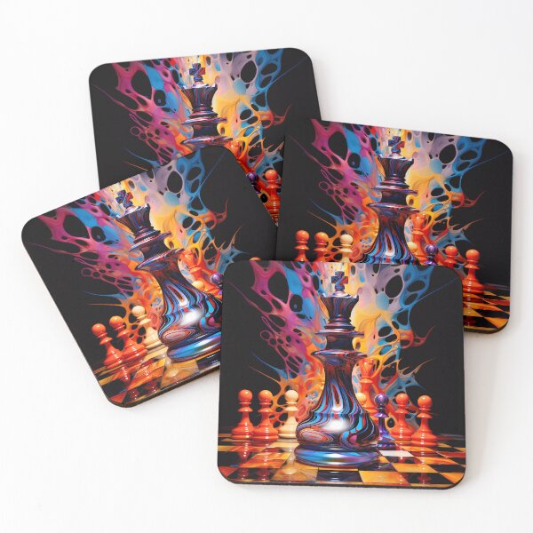 Item preview, “Chess Queen in Vibrant Colors and Textures” designed and sold by Art-Vortex-fr.