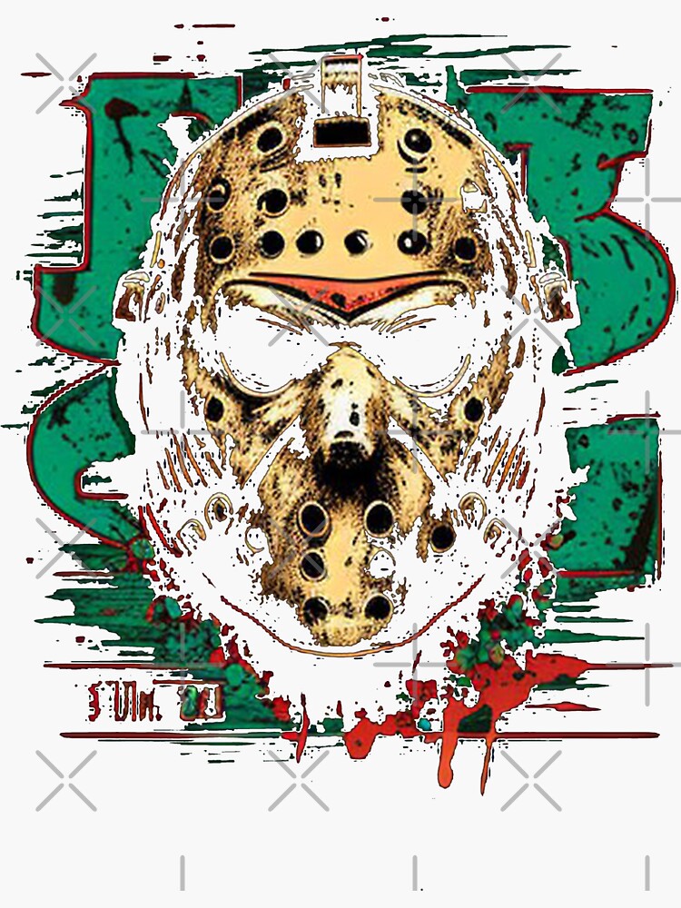 Friday the 13th Jason Vorhees Hockey Mask Sticker for Sale by King Moon