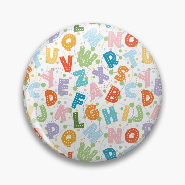 Item preview, Colorful Alphabets Circles and Lines - Playful Kids Pattern designed and sold by NancyDzines.