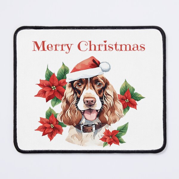 Item preview, Merry Christmas English Cocker Spaniel, Flowers, Holiday, Seasonal, Dog Lovers designed and sold by BirdsnStuff.