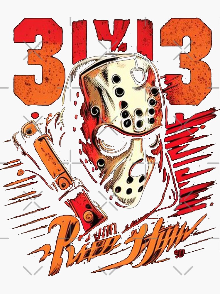 Friday the 13th Jason Vorhees Hockey Mask Sticker for Sale by King Moon