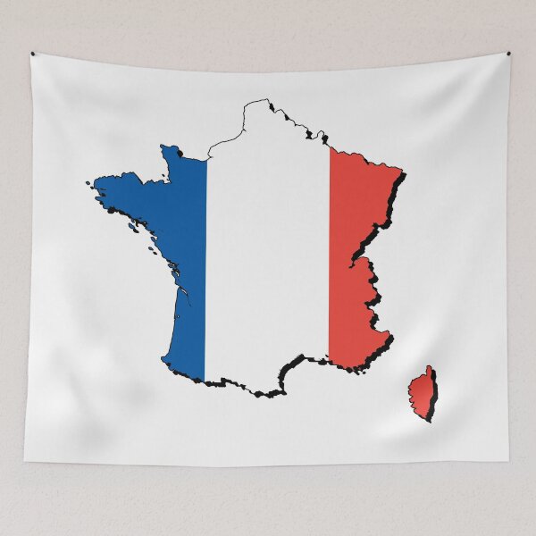 Item preview, Map of France with Flag Overlay designed and sold by thebigleebowski.