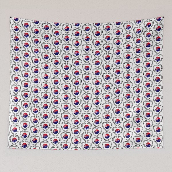 Item preview, Korean Australian Multinational Patriot Flag Series (Heart) designed and sold by Carbon-Fibre Media.