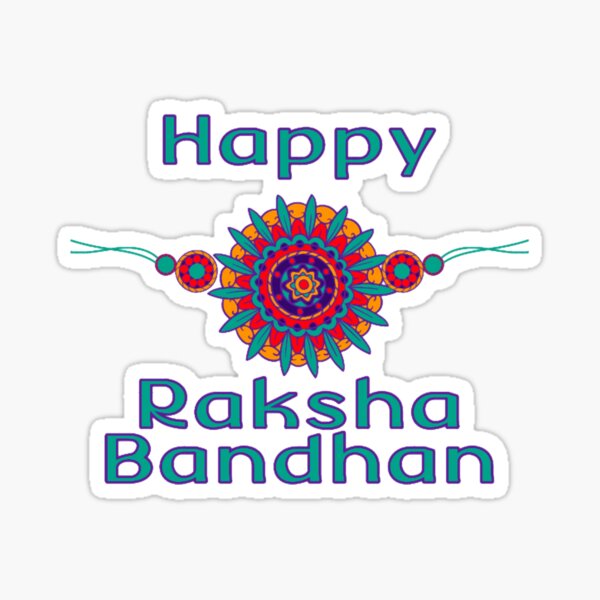 Happy raksha bandhan label badge logo emblem Vector Image