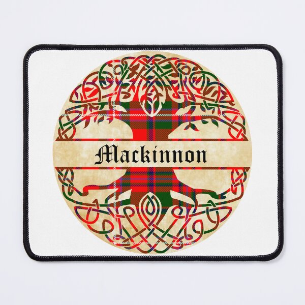 Artikelvorschau, Mackinnon Tree of Life Clan schottischer Nachname Tartan entworfen und verkauft von BagTown Clans.