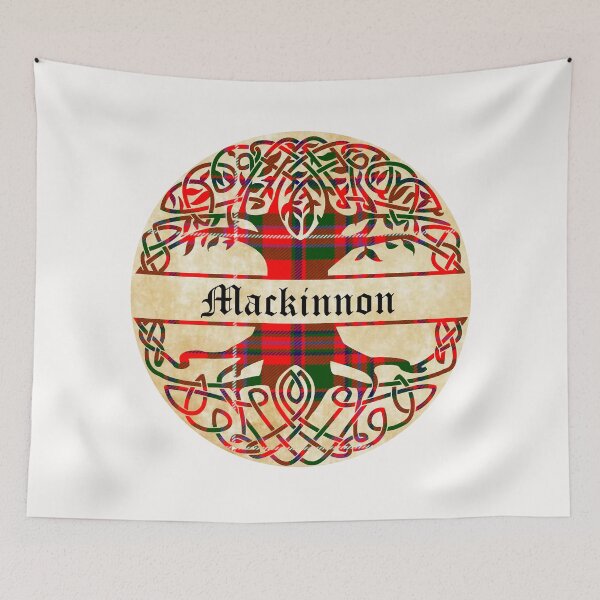 Item preview, Mackinnon Tree of Life Clan Scottish Surname tartan designed and sold by BagTown Clans.