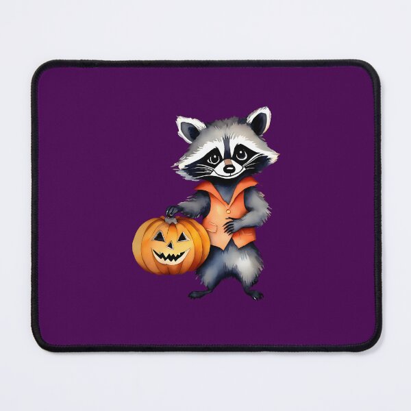 Item preview, Little Raccoon Carrying a Big Halloween Pumpkin designed and sold by BloomCatB.