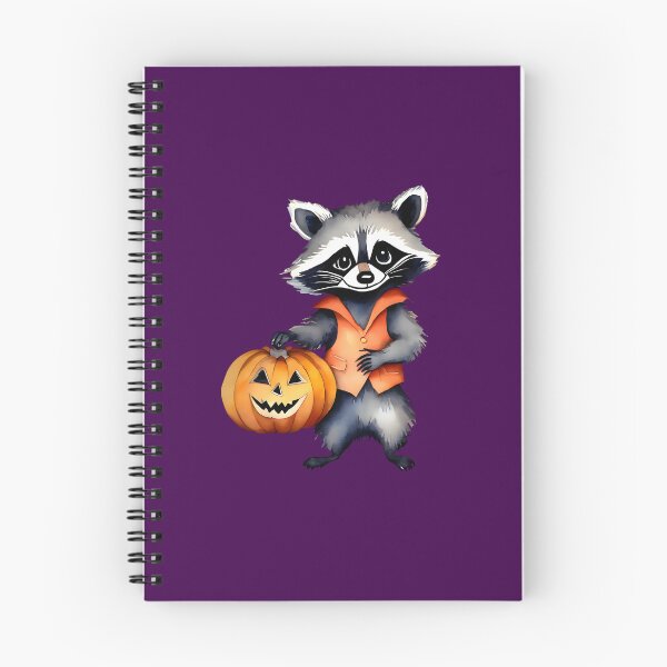 Item preview, Little Raccoon Carrying a Big Halloween Pumpkin designed and sold by BloomCatB.