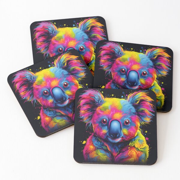 Item preview, adorable neon koala bear art print designed and sold by dcrc.
