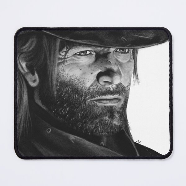 Arthur Morgan  Original Charcoal Drawing – Nabeela The Artist